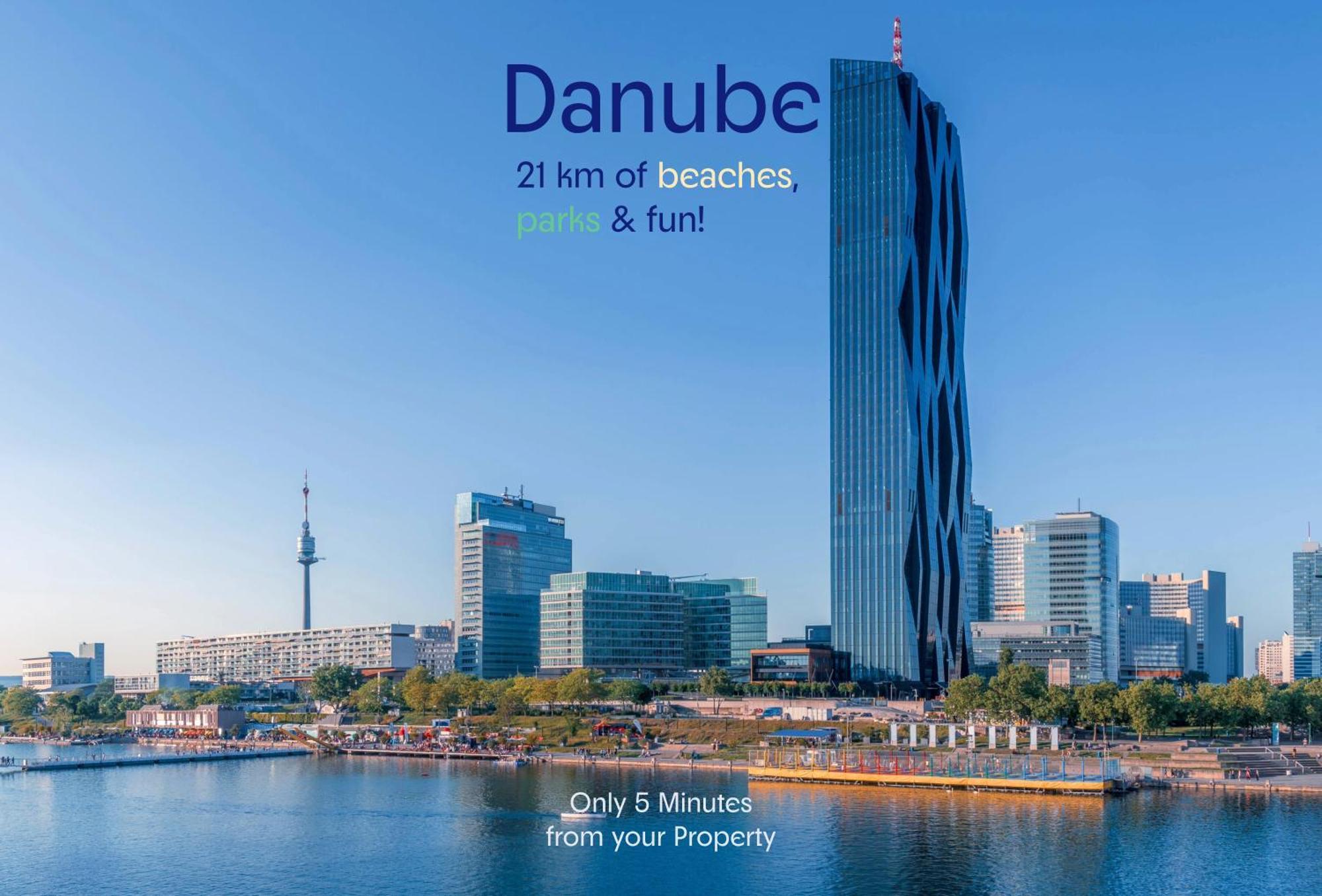 Joyful 2Br Apt. @ Millenium Tower And The Danube Wien Exterior foto
